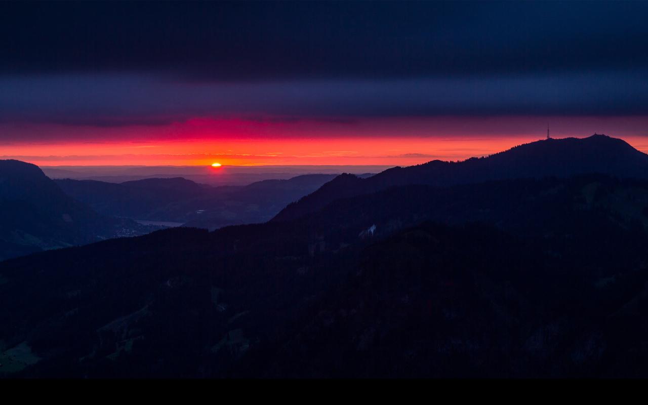 Amazing Mountain Sunset