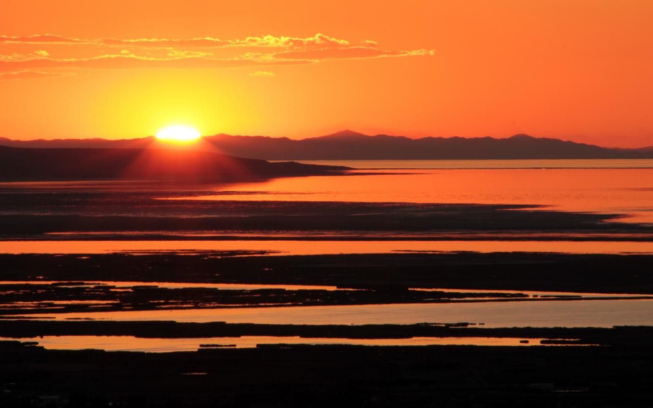 Sunset Over Great Salt Lake